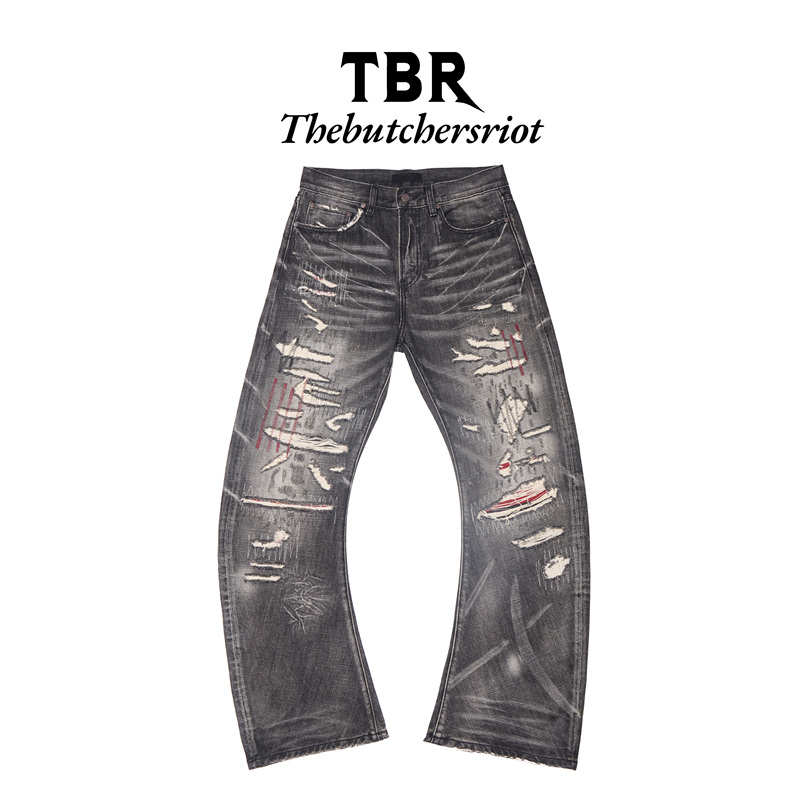 Tbr Windmill Series 007 Black Soul Deer Hunter Black Washed Scimitar Fitted Jeans
