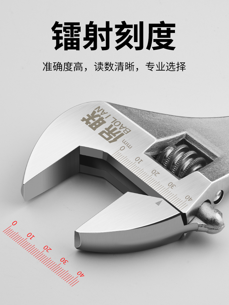  Active Head Sleeve Dual-use Hand Short Shank Large Caliber Wrench Living Mouth Full Adjustable Wrench Multipurpose