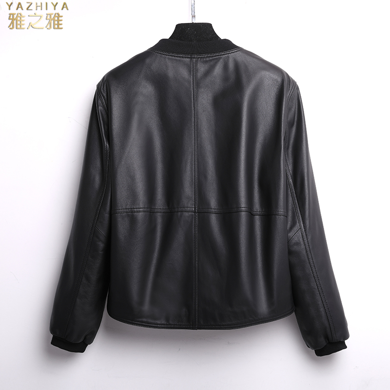 2020 mùa xuân mới Haining Da của phụ nữ ngắn Cừu Leather Jacket Hàn Quốc Version Loose-fitting Slim Jacket Tide