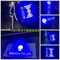 Bar luminous flag LED Cannon Banner Programming Nightclub Party Stage Department Atmosphere Props Luminous Flagpole Luminous