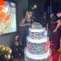Bar KTV Birthday Glow Cake Trolleys Swing Table Tables Party Wedding arrangements Planning props Birthday Cards