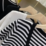 Трикотажный свитер, летняя дизайнерская тонкая шелковая футболка с коротким рукавом, V-образный вырез, тренд сезона