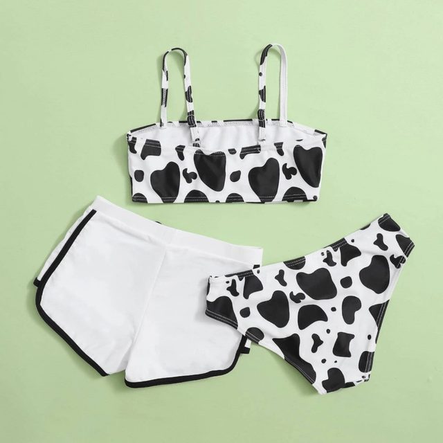 ຊຸດລອຍນ້ຳເດັກນ້ອຍ babybikini ຊຸດລອຍນ້ຳ ເສືອດາວພິມ suspender bikini ເດັກຍິງຊຸດລອຍນ້ຳເດັກນ້ອຍ