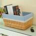 hộp nhựa 2 ngăn Wicker lưu trữ giỏ mây giỏ lưu trữ nhỏ cửa hàng bách hóa lớn hoàn thành giỏ vải giường giả mây hình chữ nhật lớp học - Trang chủ hộp đựng trang điểm Trang chủ