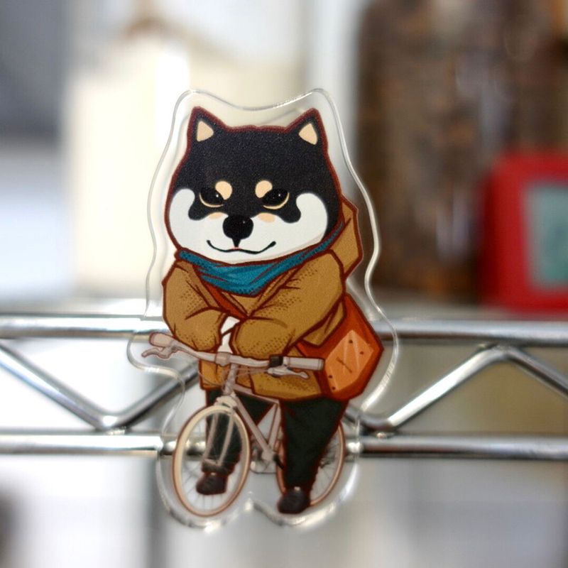 Original Shiba Inu Merchandise from Cangwu: Bicycle Urban Cycling Series Acrylic Bill and Snack Clips, Fridge Magnets Original Shiba Inu Merchandise from Cangwu: Bicycle Urban Cycling Series Acrylic Bill and Snack Clips, Fridge Magnets