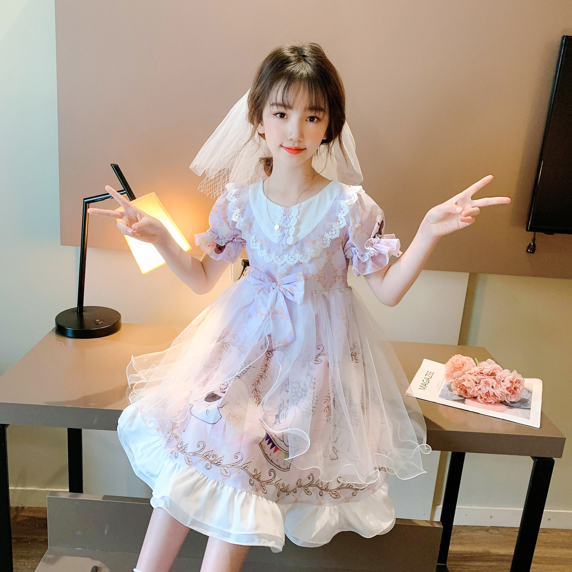 Girl Lolita Dress Summer 2023 new children dress Lolita dress