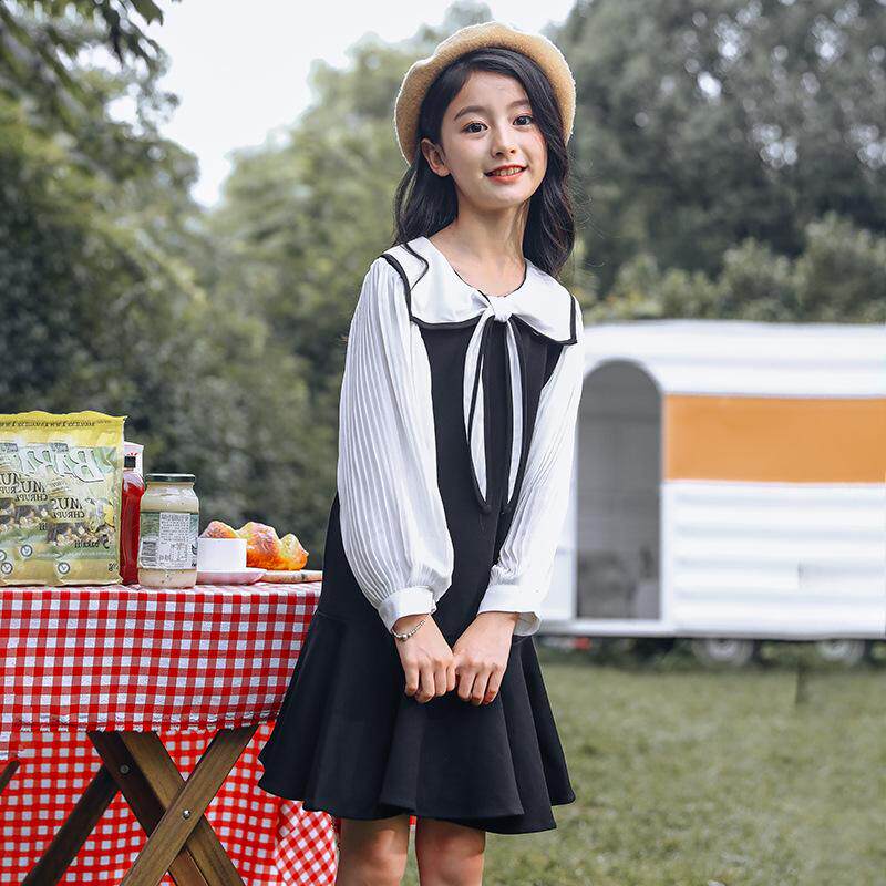 Children's dress 2023 Spring and Autumn New Korean Ocean Gas Fashion Children's Long Sleeve Girl Princess