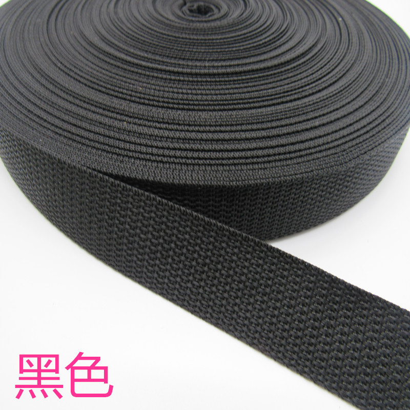 New Polypropylene Pp Plain Weave Luggage Webbing 900D Accessories Backpack Nylon Black 2Cm2.5Cm3Cm3.8Cm5Cm