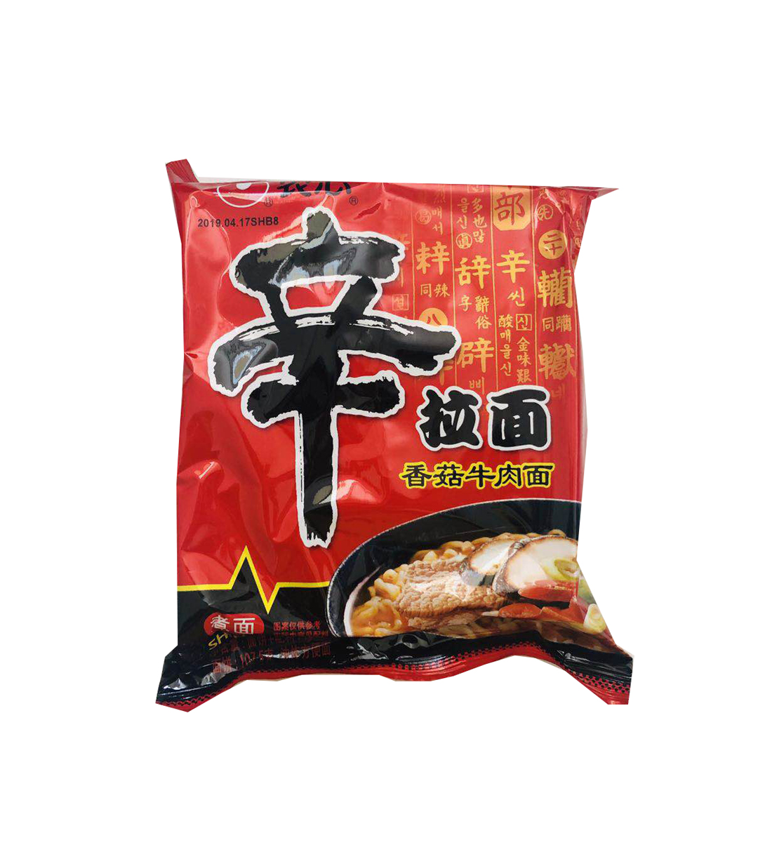 Korean Style Instant Noodles Domestic Nongshin Xin Ramen Shiitake Mushroom Beef Noodles Instant Noodles Instant Noodles 120g