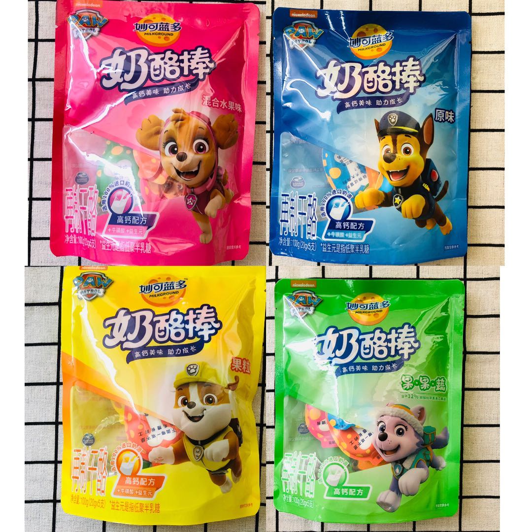 Inexplicable Blue Dodo Wang Team Baseball Bat Cheese Children High Calcium Cheese Stick Cheese Baby Snack 100g full 3