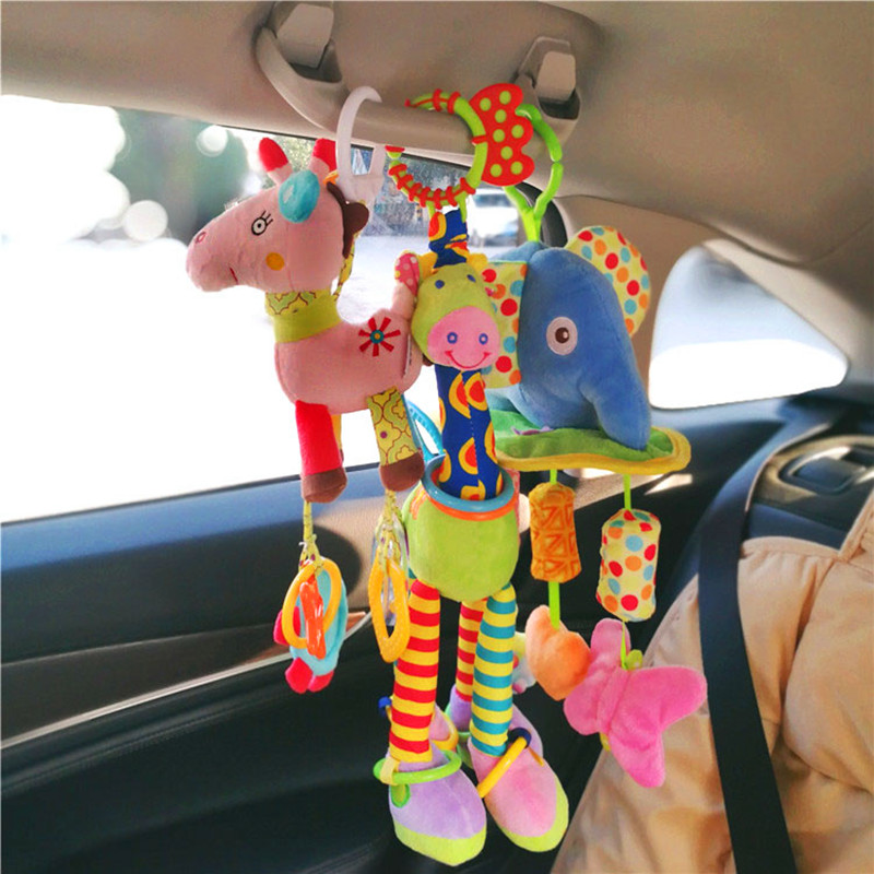 Stroller pendant bed hanging appeasement doll baby sitting car safety seat anti-cry haunted in-car toy