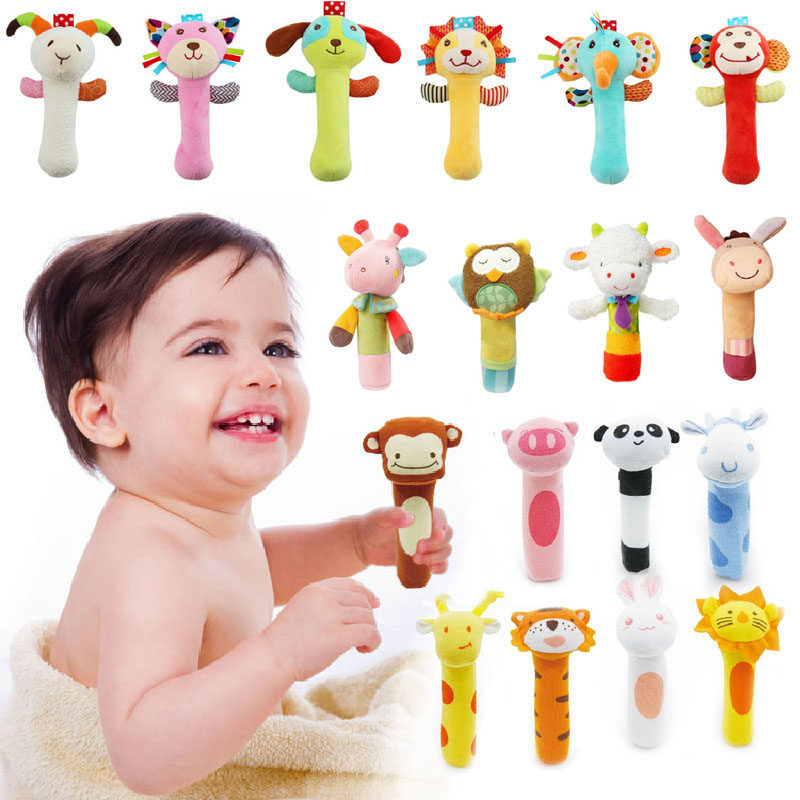 Baby Hand Grip Stick BB Stick Hand Rocking Bell Ring Newborn Practice Hearing Gripping Doll 01-year-old Baby Appeasement Toys