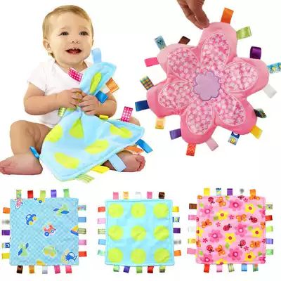 Newborn baby large flower comforting towel Newborn baby multi-touch color label doll toy can be bitten in the mouth