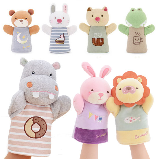 Han Edition Cute Animal Hand Puppet Baby Baby Appeasement Hand Puppet Gloves Dolls Parent-child Game Storytelling Toys 