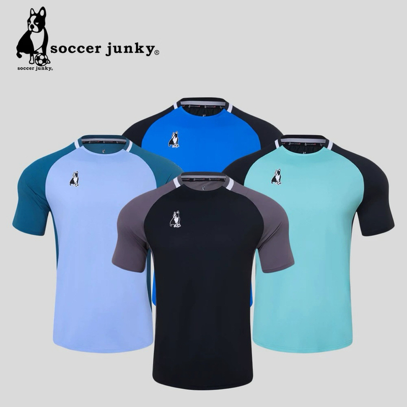 Soccer  Football Dog Sports T-Shirt Quick-Drying Breathable Knitted Football Training Men's Short-Sleeved Sj26A05