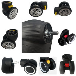 Removable suitcase wheel accessories universal wheel trolley suitcase pulley wheel replacement password box wheel