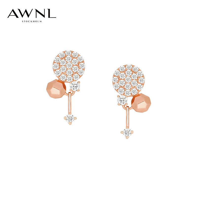 AWNL Dark Night Starry Sky Earrings Woman S925 Silver Temperament Brief Luxury High Sense Send Girlfriend Birthday Gift