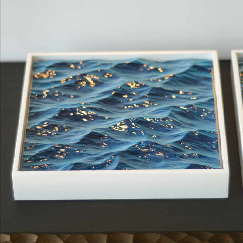 Haiye Xiaohongshu Same Style Shimmering Gold Wave Plaster Ornament Wall Study Office Desktop Decoration Gift Haiye Xiaohongshu Same Style Shimmering Gold Wave Plaster Ornament Wall Study Office Desktop Decoration Gift