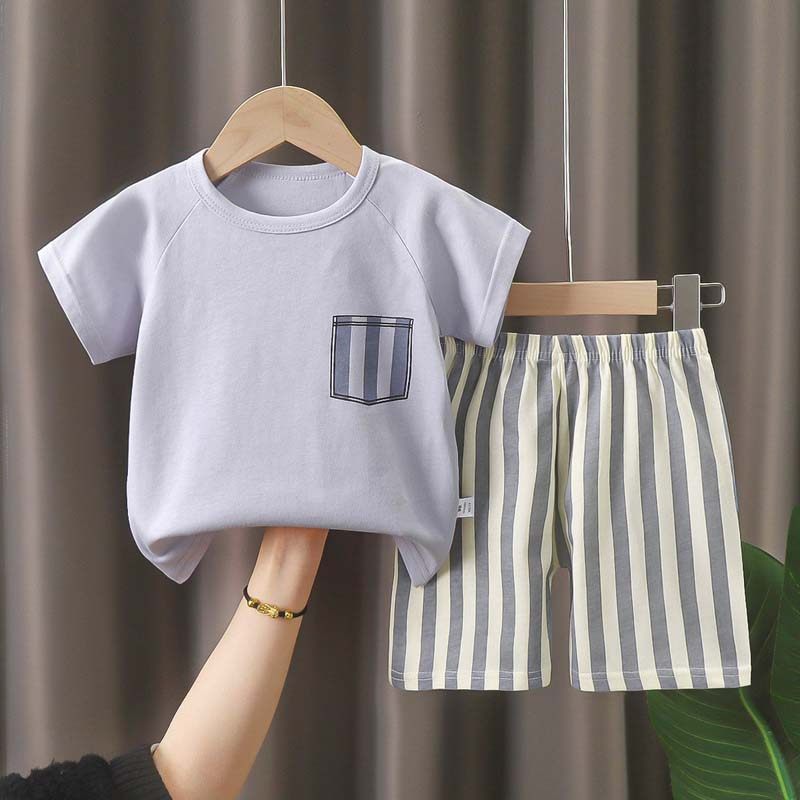 kids cotton short sleeve summer outfit set boys & girls korean style clothing kids cotton short sleeve summer outfit set boys & girls korean style clothing