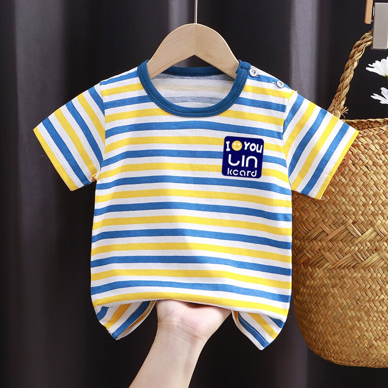 Baby Short-Sleeved T-Shirt Clothes New Style Pure Cotton Girls Boys Summer Clothing Children's Clothing Half-Sleeved Tops 0 Years Old 1 Toddler 3 Baby