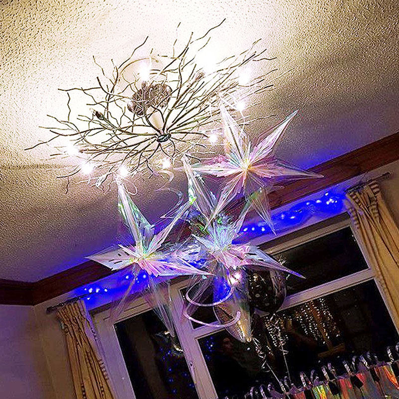 KTV Bar Suspended Ceiling Decoration Dining Hall Festive Event Atmosphere Scene Arrangement Neon stars Pendant Creative Hanging Accessories