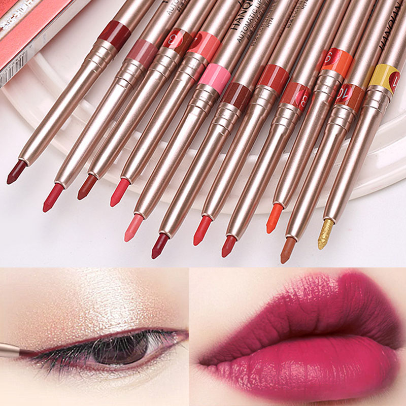 Lip Line Pen Lip pen Automatic swivel waterproof durable No drop color beginners Hook Lipstick Lipstick lip Lip Theorist