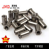 SOS-M4 bottom hole 6 0 stainless steel through hole press riveting nut column 304 inner tooth sheet metal rivet