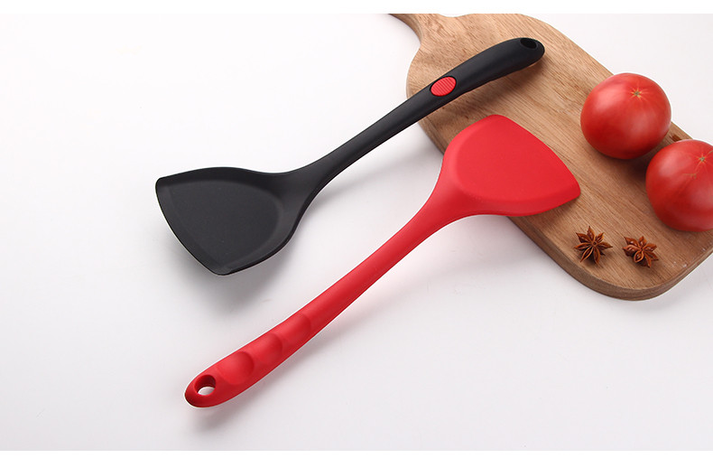 Thìa silicone cấp thực phẩm Dụng cụ nhà bếp ở nhiệt độ cao không làm tổn thương nồi một loại dày không dính đặc biệt - Phòng bếp kệ đựng gia vị bằng gỗ