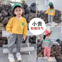 Girls clothing suit 2020 spring autumn new baby trendy children clothing little girl online red ocean two sets of damp