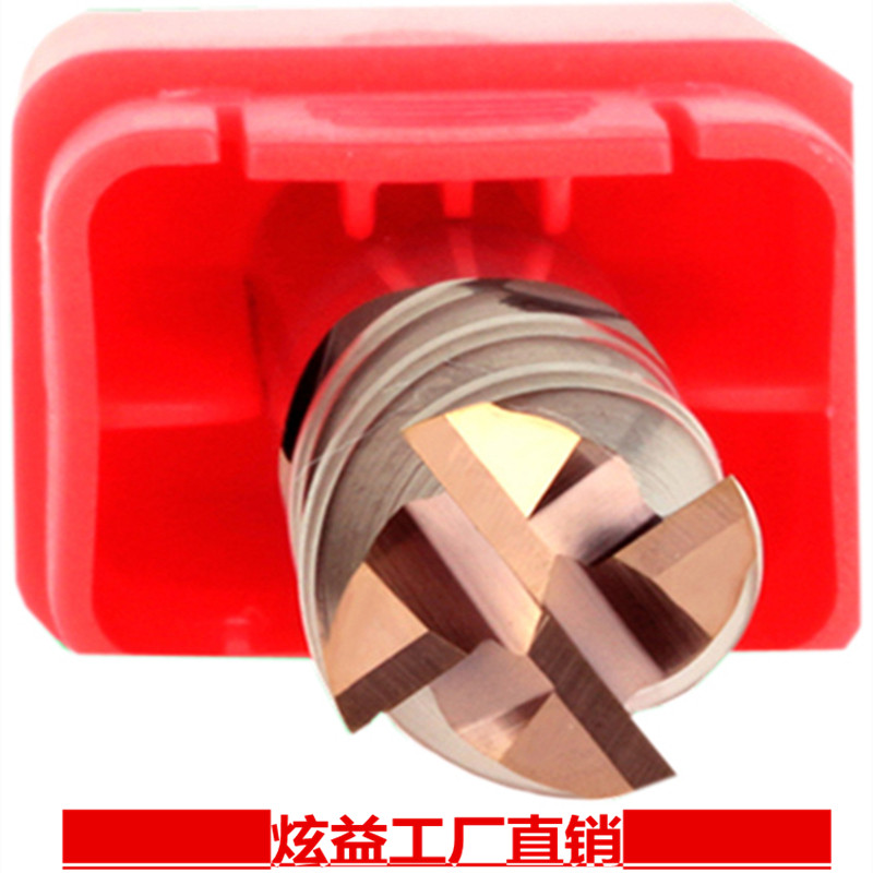 55 degree tungsten steel milling cutter 4-blade carbide flat-bottomed long handle coated CNC tool four-blade flat head end mill