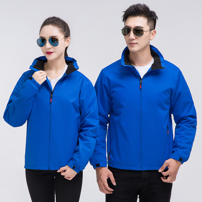 Jacket logo overalls team clothing printing autumn and winter warm tooling team clothing three-in-one men's and women's clothing
