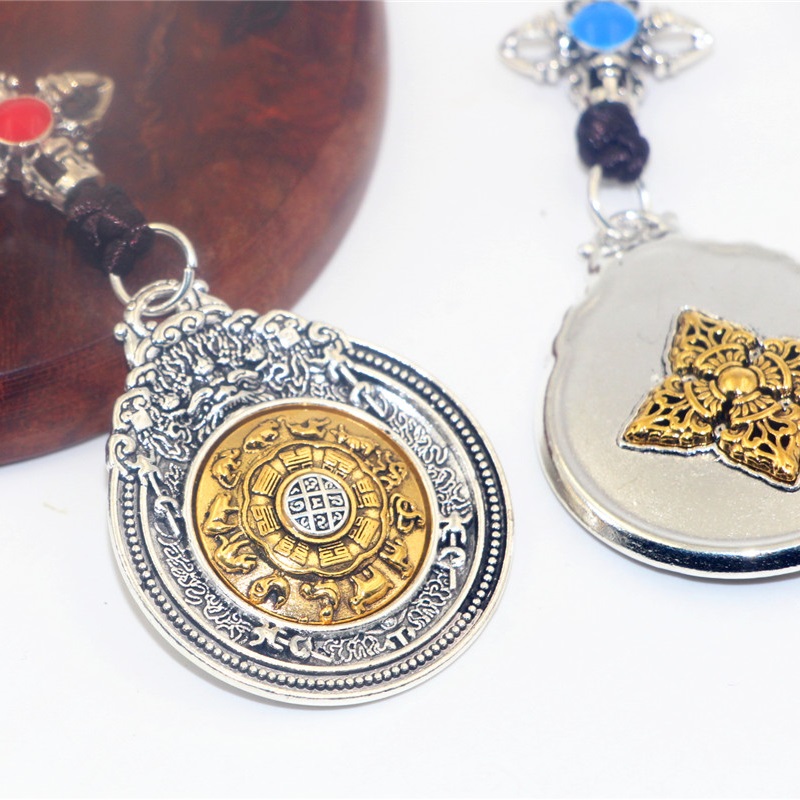 Tibet Personality Ornaments Nine Palace Gossip Signs Hangings Pendant Duozodiac Pendant Bag Pendant car hanging male and female
