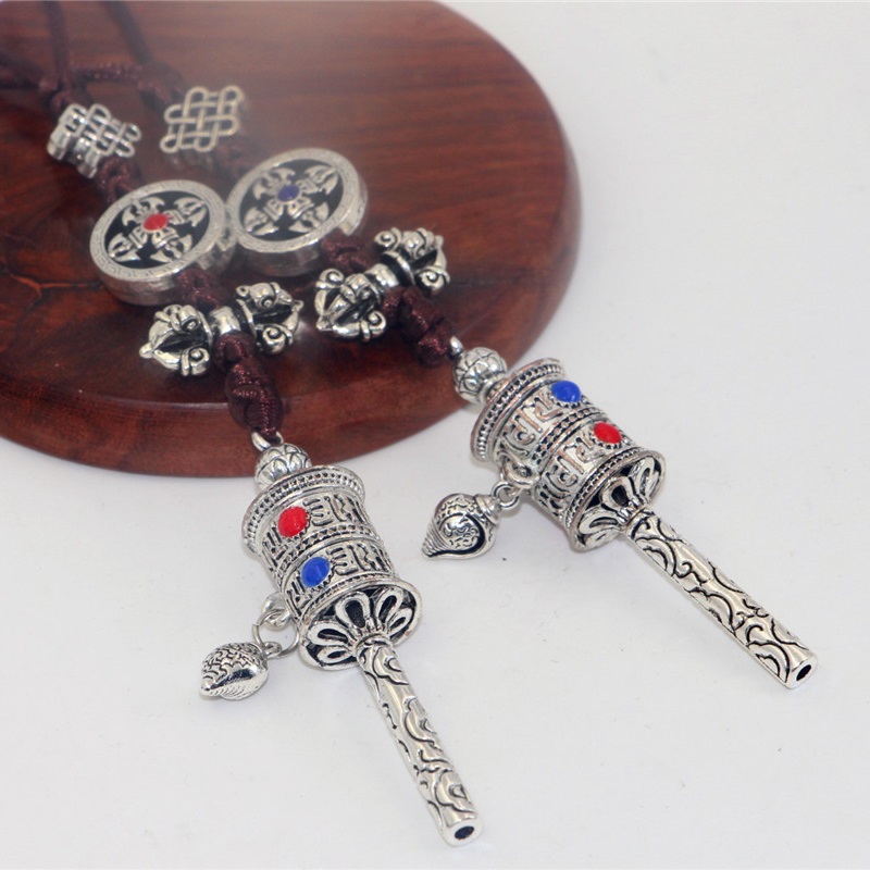 Tibetan specialities Six words true words transporation cylinder transshipment Pasafely transvia wheel pendant car pendant bag pendant male and female
