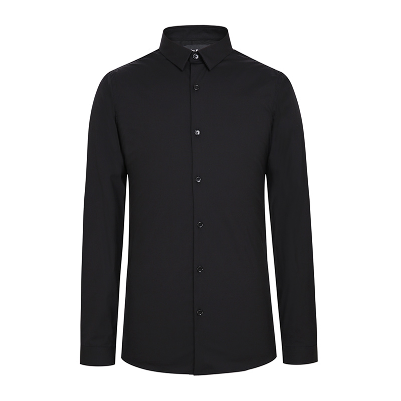 THE KOOPLES20 spring summer new business casual cotton black long-sleeved shirt HCC1296FITB