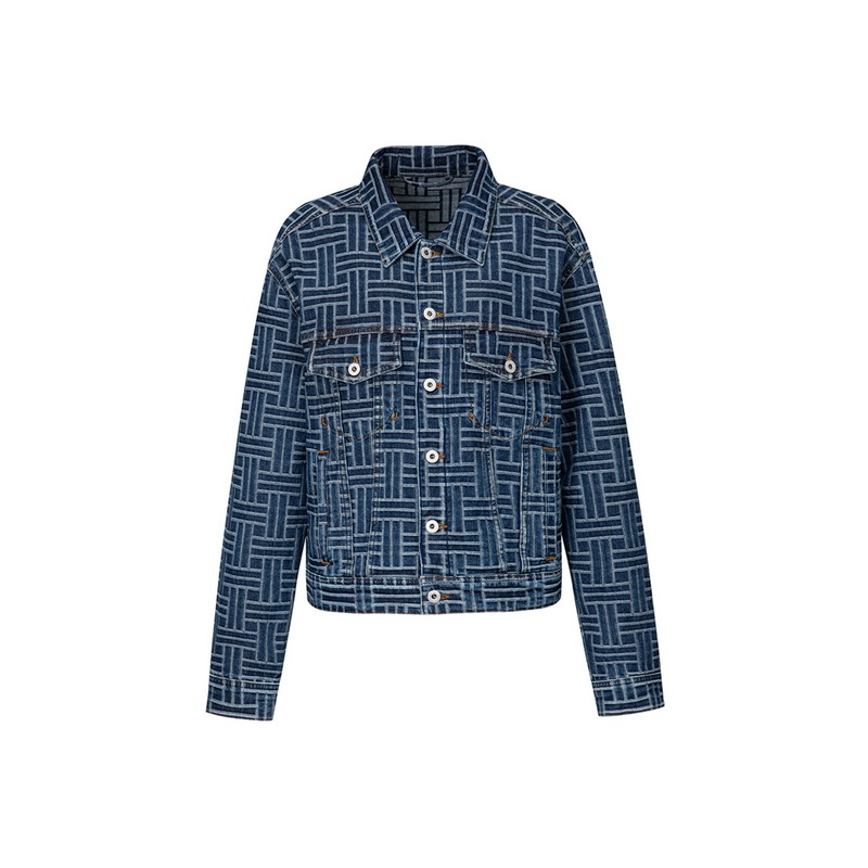 Kenzo Kenzo Takada Autumn/Winter Women's Weave Series Casual Cotton Short Denim Jacket