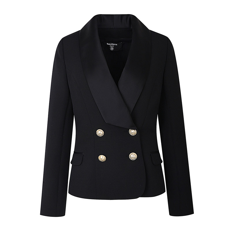 BALMAIN BALMAIN 20 spring and summer new double-breasted slim skinny blazer jacket jacket wool suit women