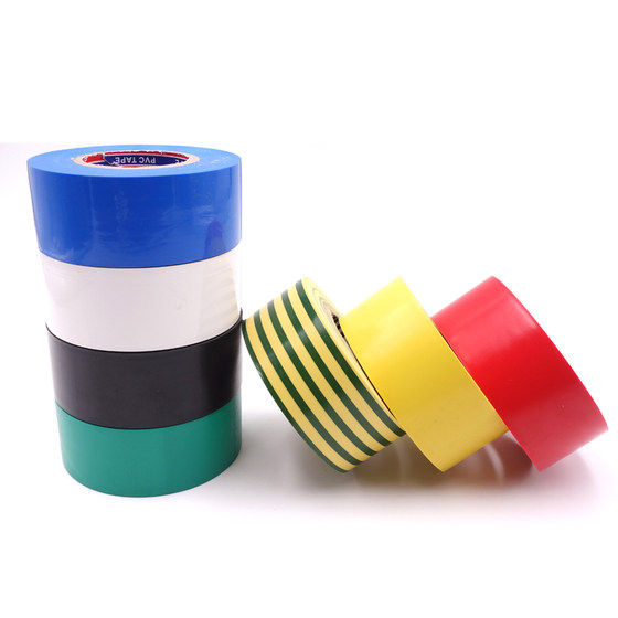 3cm Wide Electrical Insulation Tape Green Blue Red White Black Pvc Lead-Free Super Sticky Waterproof Flame Retardant High Temperature Resistant Tape 20m