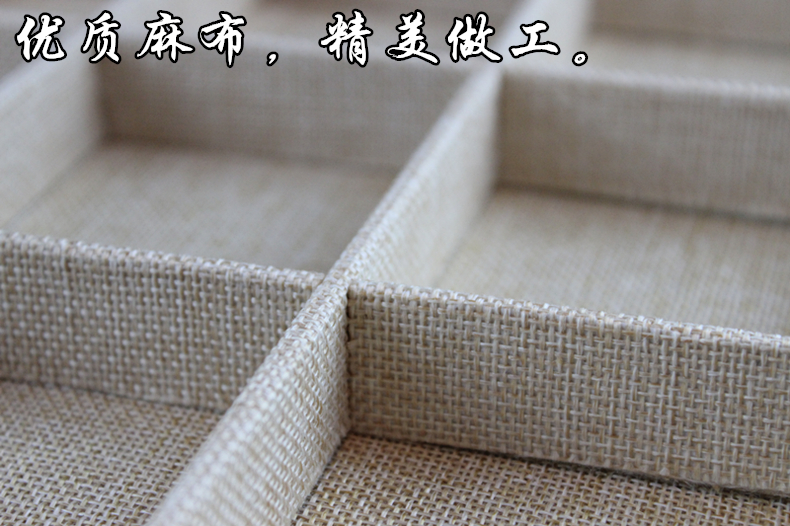 Vải lanh trang sức hộp đồ trang sức vòng cổ vòng đeo tay wenwan vòng đeo tay khay khay trang sức lưu trữ hiển thị kệ - Vòng đeo tay Cuff vòng đá thạch anh