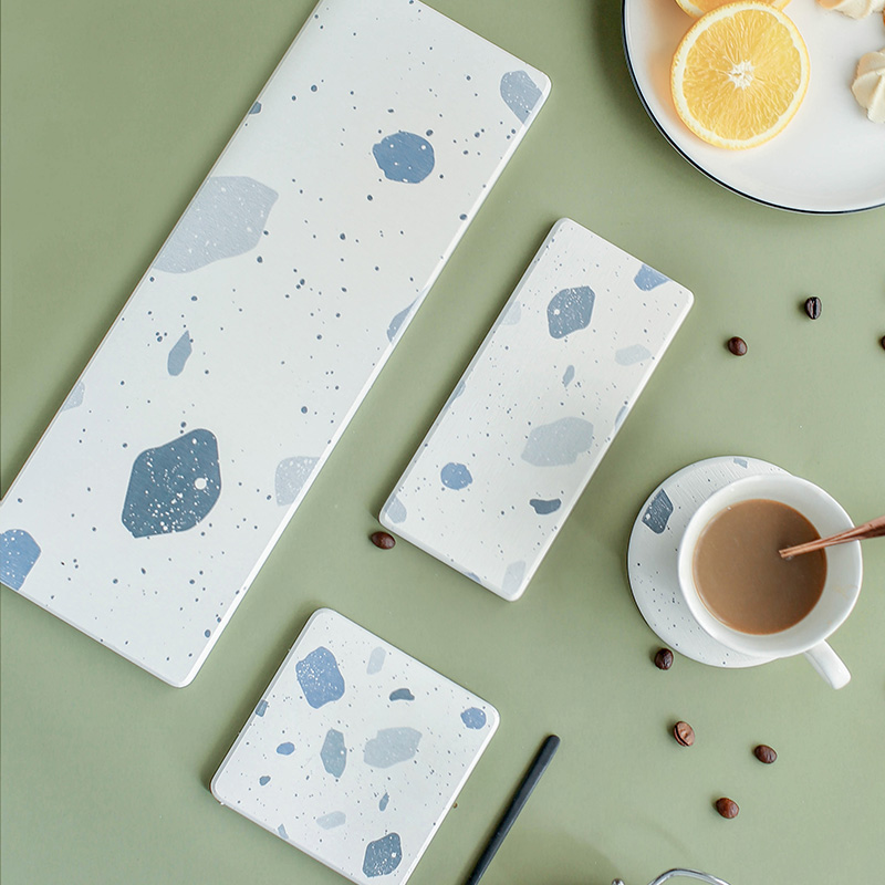 One leaf of diatom mud diatom mud water absorption coaster soap pad washing pad diatomaceous earth toothbrush holder washstand set