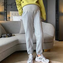 Men & Joni montomi pregnant pants winter plus velvet padded sweatpants tide mom fashion outside belly pants