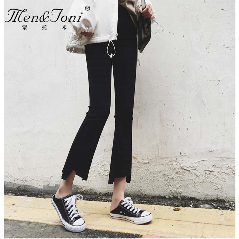 Men&Joni Montomi Maternity winter flannel pants Outside wear fashion micro flared pants Wide leg pants Cropped pants