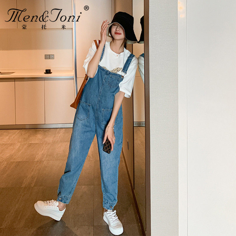 Men & Joni Mont-child Pregnant Woman Cuddling Bag Pants Spring Dress Fashion Suit Slimless Loose large pocket Jeans Long Pants