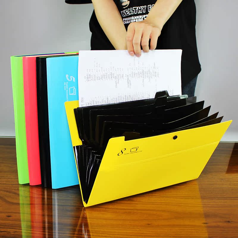 A4 folder multi-layer insert folder student test paper folder file classification and arrangement portable storage folder bill folder