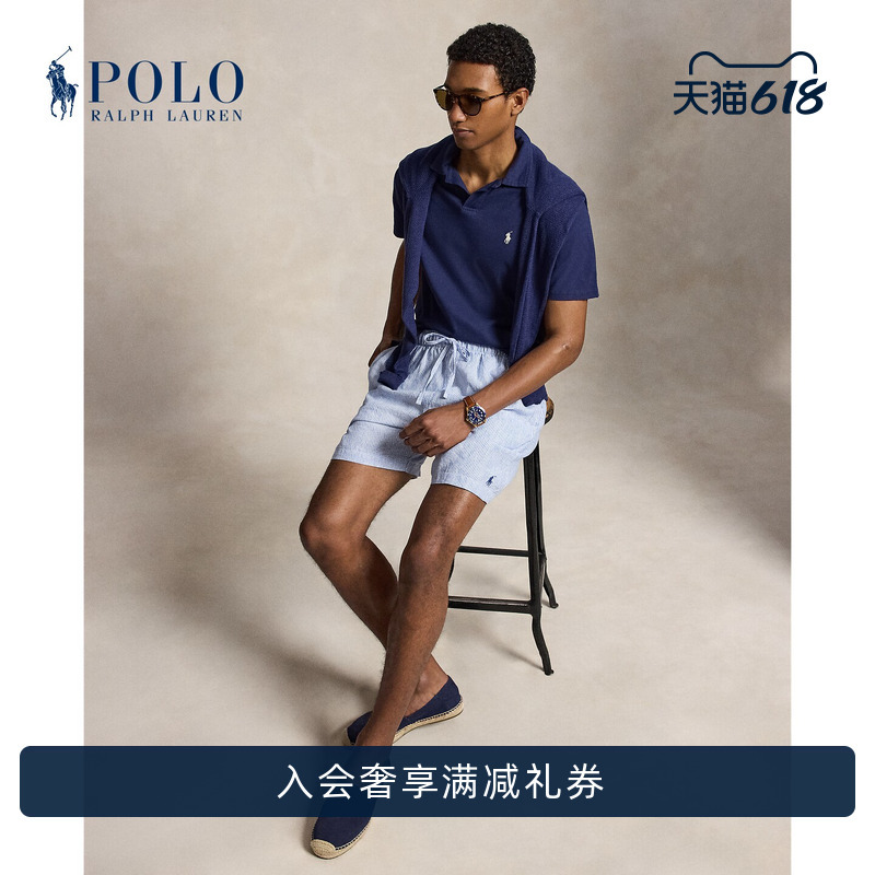 Ralph Lauren/Ralph Lauren Men's 26 Early Autumn Lateef Classic Edition Linen Shorts Rl101158 Ralph Lauren/Ralph Lauren Men's 26 Early Autumn Lateef Classic Edition Linen Shorts Rl101158