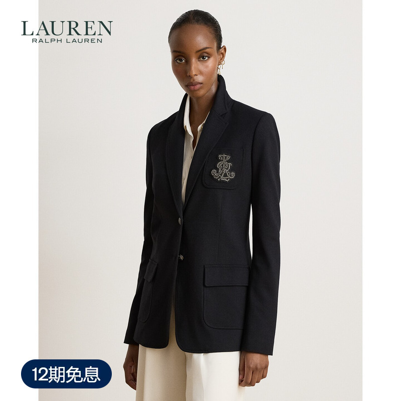 Lauren/Ralph Lauren Women's 26Th Winter Stretch Roman Fabric Blazer Rl63395 Lauren/Ralph Lauren Women's 26Th Winter Stretch Roman Fabric Blazer Rl63395
