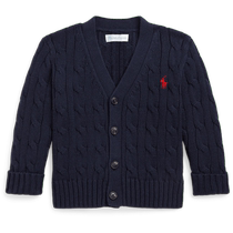Ralph Lauren Ralph Lauren baby 24 autumn cable knitted cotton V-neck knitted cardigan RL41879
