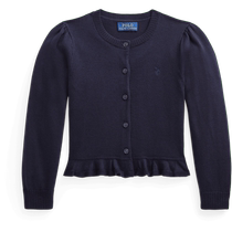 Ralph Lauren Girls Classic Ruffled Hem Knitted Sweater RL31760