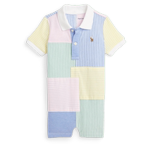Ralph Lauren baby 24 spring patchwork cotton jumpsuit RL41218