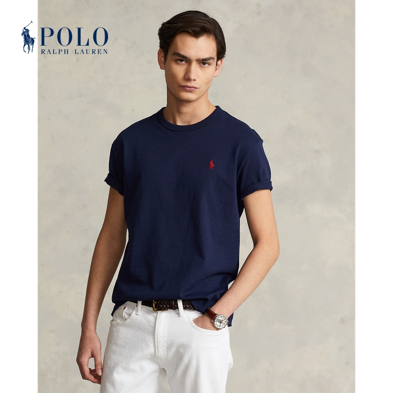 Ralph Lauren Rav Lauren Men's dress classic version knit round collar T-shirt RL13256-Taobao