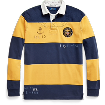 Ralph Lauren Rav Lauren Mens dress 24 years Spring Classic version of cotton striped rugby jersey RL18063